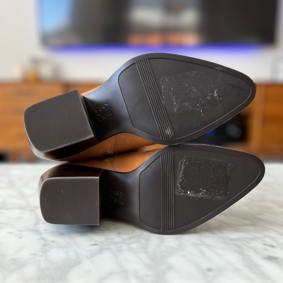 Tan Leather Knee-High Cowgirl Boots - Picture 11 of 15